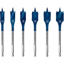 Bosch 6 x Expert Self Cut Speed Yassı Freze Matkap Seti (Yumuşak Ahşap, Sunta, Çap 14 – 24 mm