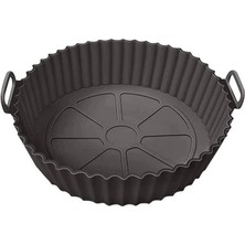 Yeniden Kullanılabilir Xl Airfryer Silikon Pişirme Kabı 23 cm Bpa Içermez Airfryer