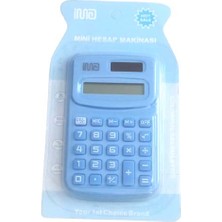 Güneş Enerjili ve Pilli 8 Haneli Küçük Hesap Makinesi (1 Adet) (Ebat: 10 cm x 6,1 Cm)