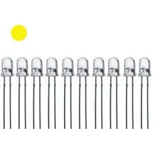 5mm Şeffaf Sarı LED Paketi - 10 Adet