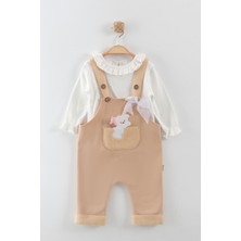 Kız Bebek Ayı Nakış Tulum Takım (9-12-18 Ay)