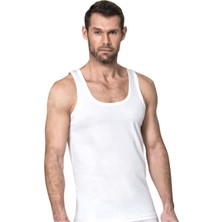 Namaldı Erkek 5'li Beyaz Penye Askılı Atlet