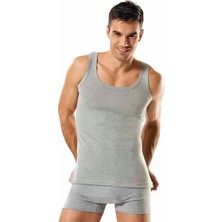 Namaldı Erkek 2'li Gri Ribana Klasik Askılı Atlet