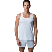 Eros Erkek 2'li Beyaz Penye Askılı Atlet