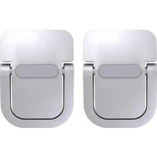Polham Metal 2 Adet 5mm 3m Yapışkanlı Katlanabilir Ultra Mini Laptop Standı,portatif Taşınabilir