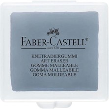 Faber-Castell Yoğurulabilir Sanat Silgisi Gri, Yumuşak Düzeltmeler Için Ergonomik Şekilli Kaliteli