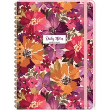 Keskin Color Sert Kapak Spiralli Dreamy Flowers A5 80 Yp Çiz.