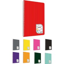 Çınar Colormaxi Spiralli Defter Plastik Kapak A4 72 Yp Düz 72/0