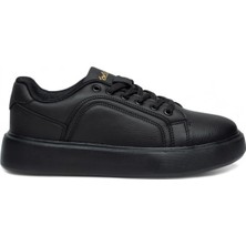 Volis Siyah Memory Foam Taban Günlük Bağcıklı Erkek Sneaker Ayakkabı