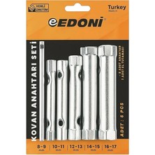 Edoni Kovan Anahtar Seti, 6 Parça, Ergonomik El Tutamağı, Dayanıklı Çelik Malzeme, 8-17 mm Arası