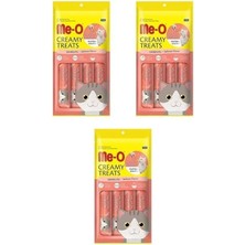 Me-O Creamy Treats Somonlu Kedi Ödül Maması 15 gr x 4 (3 Adet)
