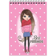 Keskin Color Bloknot Spiralli Best Friends A7 42 Yp Kareli 140101-99