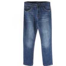Erkek Çocuk Regular Fit. Boru Paça Denim Pantolon Mavi Renk Erkek Çocuk Kot Pantolon 001-0002077