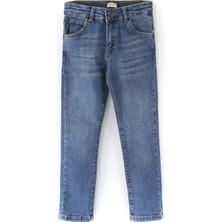 Erkek Çocuk Slim Fit. Denim Pantolon Mavi Renk Erkek Çocuk Kot Pantolon Slim Fit Modelleri 001-0002075