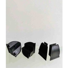 8 mm Cam Balkon Gold Sistem 90 Derece Kapak Takım Siyah
