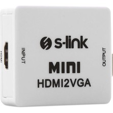 S-Link SL-HVC10 HDMI To VGA + Audio Çevirici