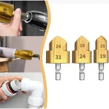 Lenox Tools PVC Boru Genişletici Kademeli Matkap Ucu Seti 3’lü 15–31 mm Plastik Boru Genişletme