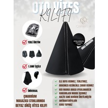 Çınarrium Bmw E34 Siyah Deri Özel Yeni Tasarım Beyaz Spor Dikiş Vites Körüğü