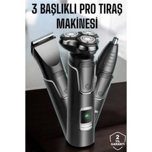 Yüksek Performanslı 3 Başlıklı Profesyonel Tıraş Makinesi