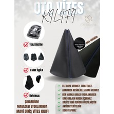 Çınarrium Toyota Verso Siyah Deri Özel Yeni Tasarım Mavi Spor Dikiş Vites Körüğü