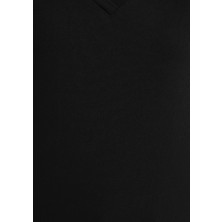 Mavi V Yaka Siyah Basic Stretch Tişört 162769-900