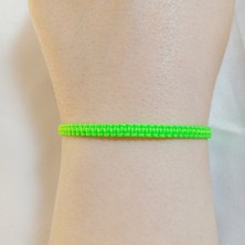 Crystal Atelier Fosforlu Yeşil Makrome Bileklik - Sörfçü Bileklik - Unisex El Yapımı Makrome Asansörlü Ayarlanabilir Hediye - Ip Bileklik - Makrome Bileklik - Örgü Bileklik - Fosforlu Yeşil Bileklik