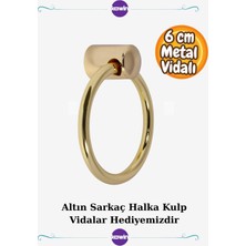 Metal Gold 6cm Sarkaç Dolap Çekmece Altın Kulpu Halka Sarı Mobilya Tutacağı Kulbu 60MM (6cm)