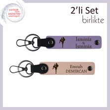 Miaju Kız Kardeşe Tekvando Desenli Cesaret Temalı Hediyelik, Kişisel Yazı Eklenebilir Set, Mor-Yavru Ağzı