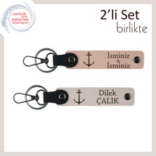 Miaju Deniz Altı Sevdalılarına Uygun Hatıra, Denizaltı Motifli Kişiye Özel Deri Set, Yavru Ağzı-Pudra