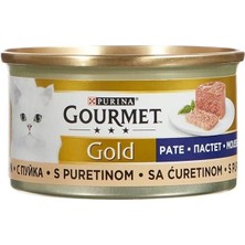 Gold Kıyılmış Hindili Yaş Kedi Maması , Yetişkin Kediler (24 x 85 Gr)