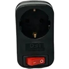 Asilzade Ufo Akım Korumalı Siyah Anahtarlı Tekli Priz Isıya Yanmaya Yıldırıma Karşı Koruma