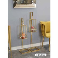 Mim Gold Köşeli Kare Mumluk
