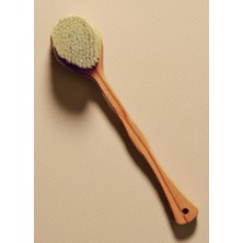 Efsoon Organics Pürüzsüz Cilt İçin At Kılı Vücut Fırçası Saplı Tek Parça Cilt Bakımı Peeling Etkisi