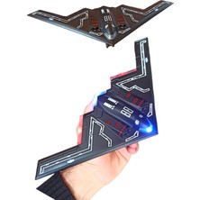 PopŞeker Oyuncak Metal Hayalet Savaş Uçağı Çek Bırak Işıklı Sesli Hayalet Savaş Uçağı 28X13CM.SIYAH