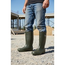 Techno Boots Poliüretan Soğuğa Dayanıklı Kısa Yeşil Çizme