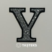 Taşteks Taşlı Ütülenebilen Veya Sticker Olarak Kullanılabilen 6cm Y Harfi