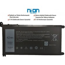 Ni-On Dell Latitude 14 3490 Uyumlu  Notebook Bataryası-pil - Pil