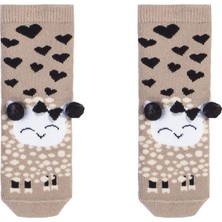 Katia & Bony Bebek Sevimli Kuzucuk Desenli Soket Çorap Bej