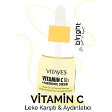 Vitayes C Vitamini %10 Panthenol Serum Leke Karşıtı Tüm Cilt Tipleri İçin Aydınlatıcı 30 ml