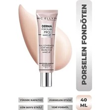 Mc Ellyn Saten Görünüm Porselen Fondöten Waterproof - 02 Beyaz Ten