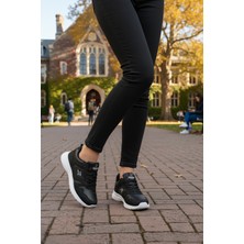 Siyah-Beyaz Esnek Hafif Unisex Spor Ayakkabı Xstep 020-CILT G