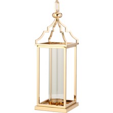 Eskitme Çatılı Büyük Fener 20*20*65 cm
