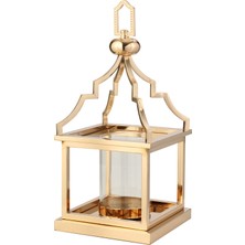Eskitme Çatılı Küçük Fener 20*20*45 cm  AK.JD0119