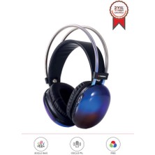 Torima Bluetooth Kulaklık Kulak Üstü Rgb Işıklı Kablosuz Kulaklık HD40 Siyah