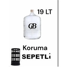 Cam Damacana 19 Lt + Koruma Sepetli