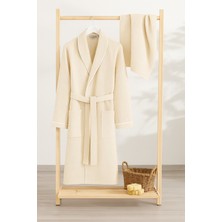 Soho Pike Bornoz Havlu Seti Bej