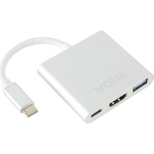 Vcom CU427M Type-C-M To Hdmi-F USB 3.0-F Type-C-F Çevirici