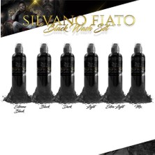 Silvano Fiato Black Wash 6'lı Dövme Boyası Seti - World Famous Ink Dövme Boyası - 4OZ/120ML