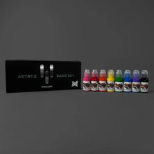 Yomico Artistic Basic Set - World Famous Ink Dövme Boyası - 1oz (8 Color )