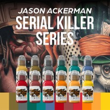Jason Ackerman Serial Killer 12'li Dövme Boyası Seti - World Famous Ink Dövme Boyası - 1OZ/30ML